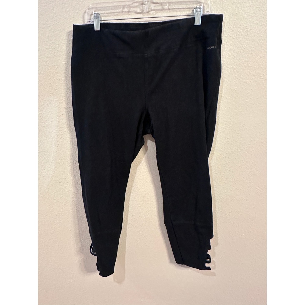 Jockey Ankle Leggings Cutout Detail Yoga Pants Athleisure Black‎ 1X